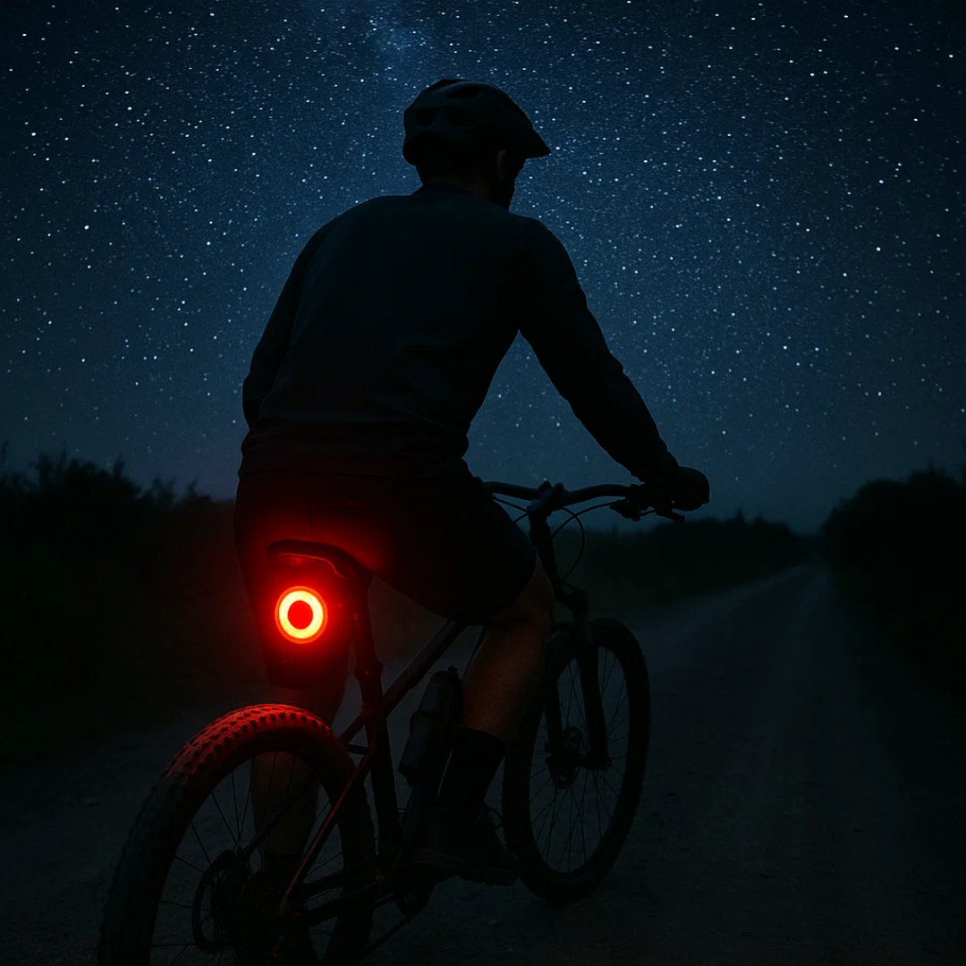 Baglygte & Bremselys til cykel og racercykel med 6 tilstande og batteri | Lumirad
