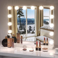 AuraGlow Dimmbar LED Makeup Spejl Med Justerbart Lys