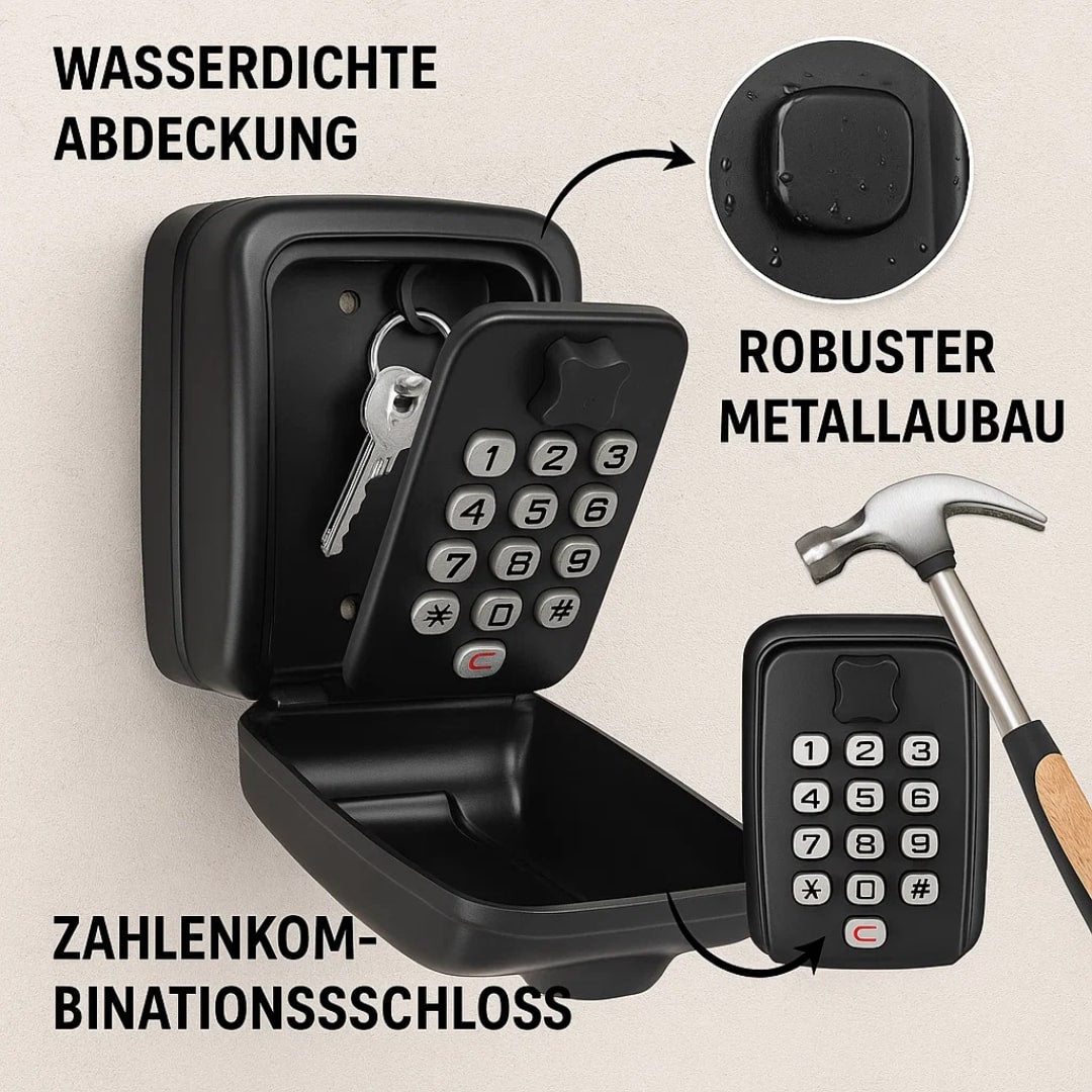 Nøgleskabsudendørs | Nøglesafe med kode | SafeHaus