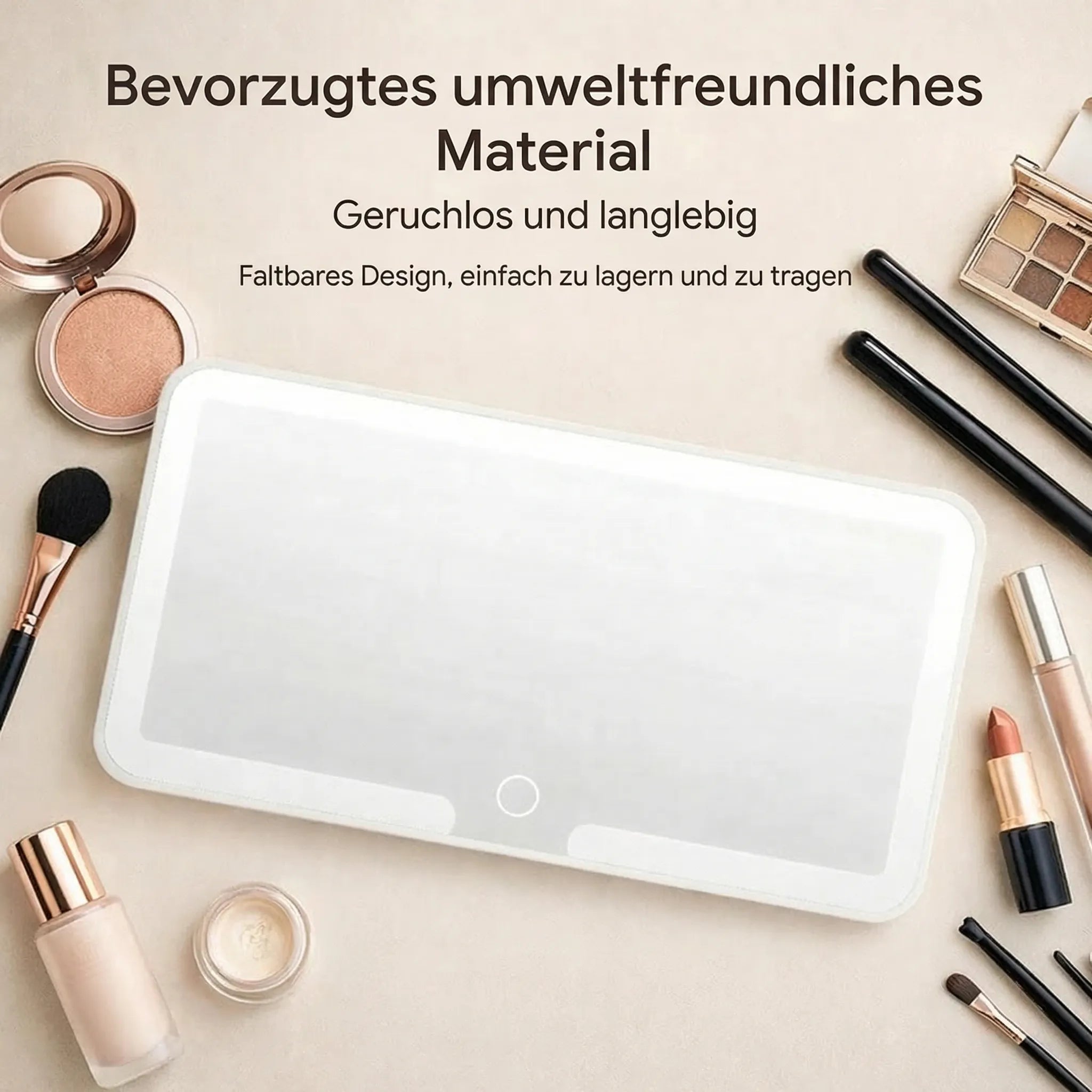 Makeup-spejl med lys til bil | Belyst kosmetik-spejl | GlowVisor
