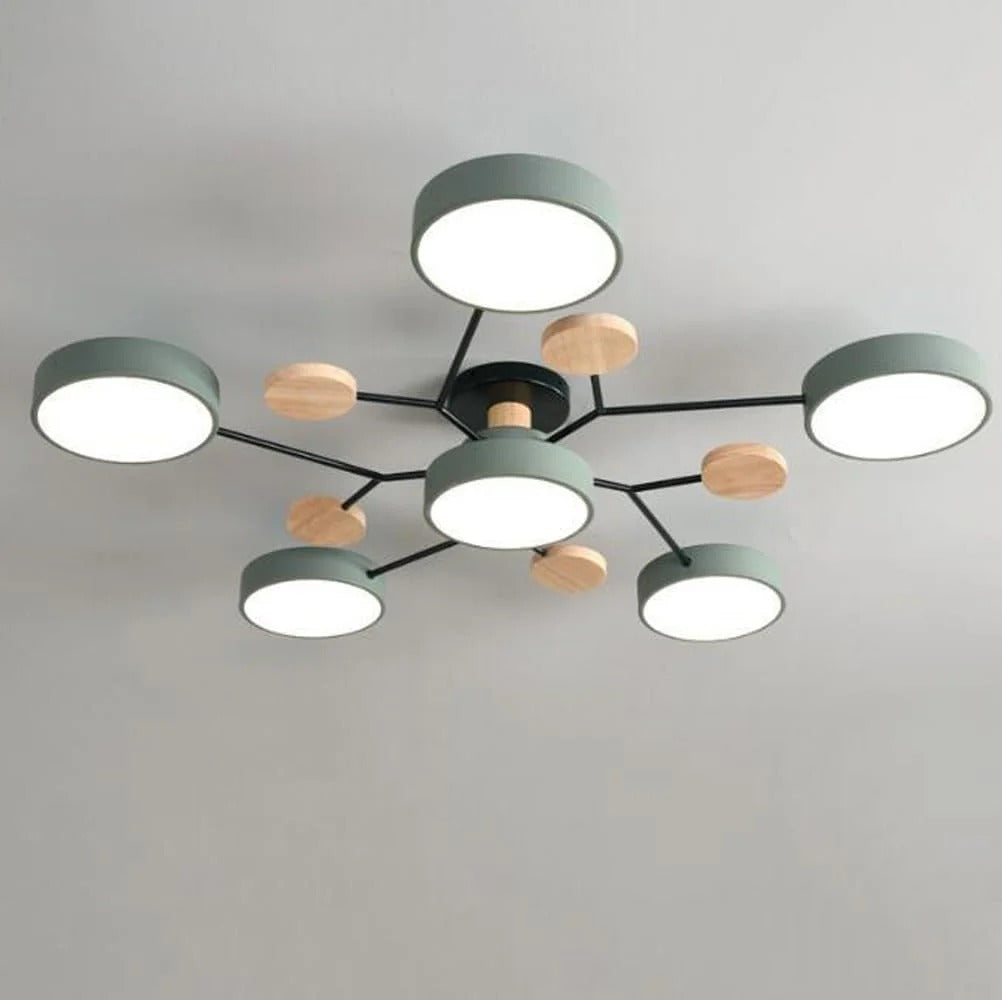 Moderne Halo LED Semi-Flush Loftlampe til Stilfulde Rum