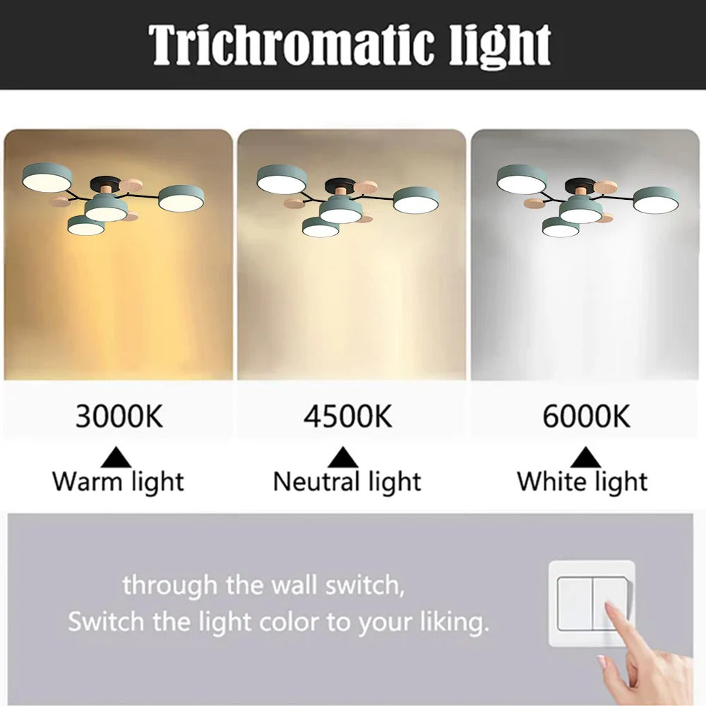 Moderne Halo LED Semi-Flush Loftlampe til Stilfulde Rum