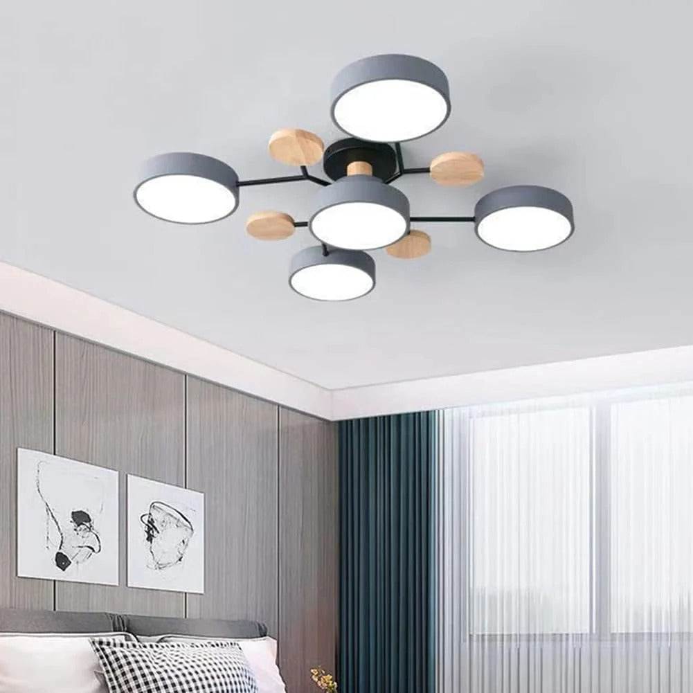 Moderne Halo LED Semi-Flush Loftlampe til Stilfulde Rum