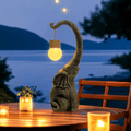 Solcelledrevet Kobber Elefantlampe