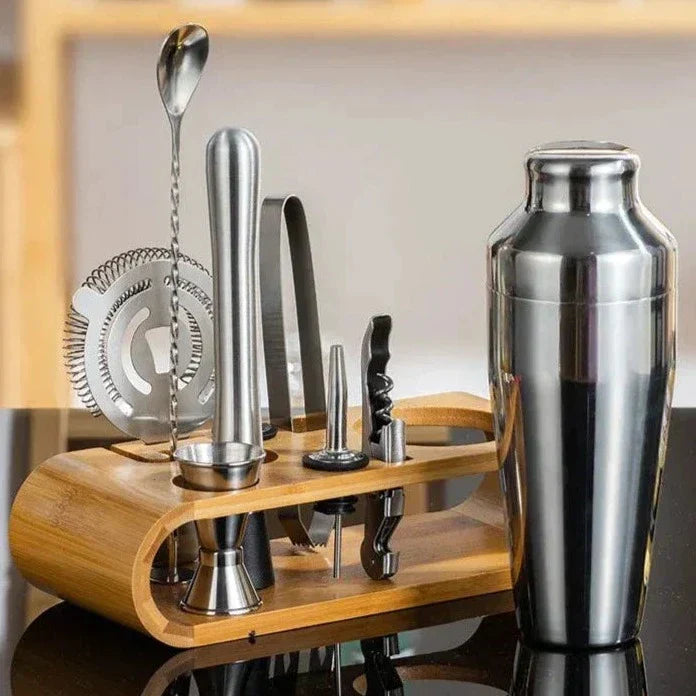 Luksus Metal Bar Sæt – Cocktail Sæt til Mixologi