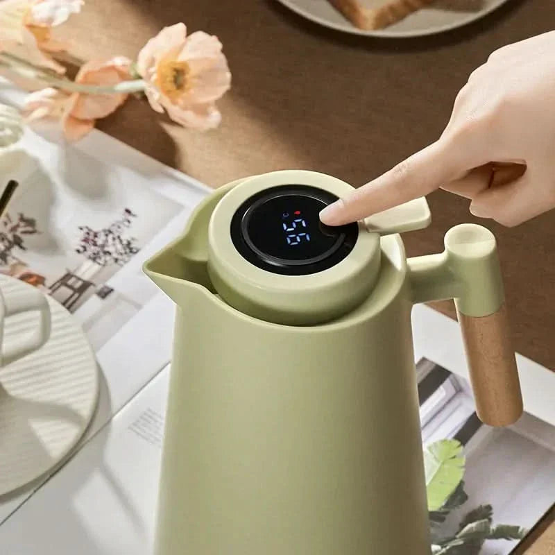 Termokande med temperaturvisning | Isolerkande 1 liter til kaffe & te | Heatina