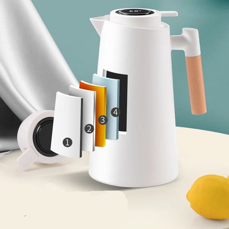 Termokande med temperaturvisning | Isolerkande 1 liter til kaffe & te | Heatina