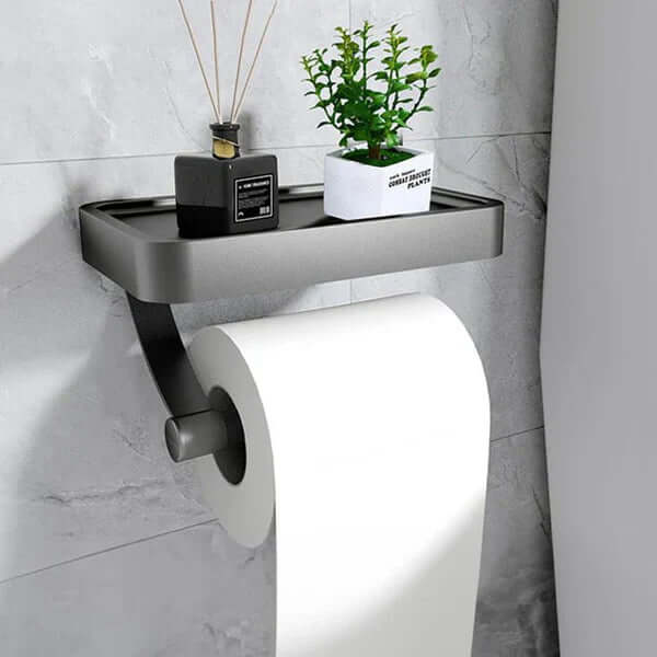 Toiletpapirholder i rustfrit stål | Toiletpapirholder med opbevaring | WC rulleholder | Rollix