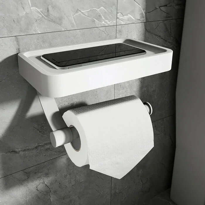 Toiletpapirholder i rustfrit stål | Toiletpapirholder med opbevaring | WC rulleholder | Rollix