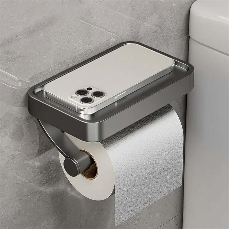 Toiletpapirholder i rustfrit stål | Toiletpapirholder med opbevaring | WC rulleholder | Rollix