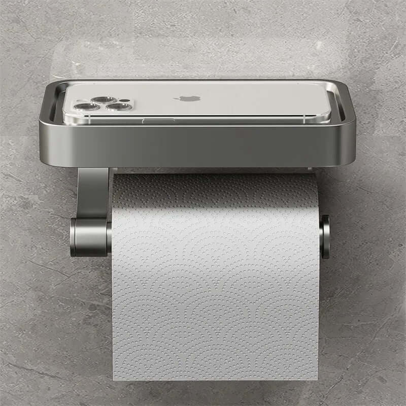 Toiletpapirholder i rustfrit stål | Toiletpapirholder med opbevaring | WC rulleholder | Rollix