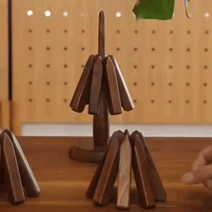 Træunderlag | Bordunderlag med moderne design | TræKunst (3 stk.)