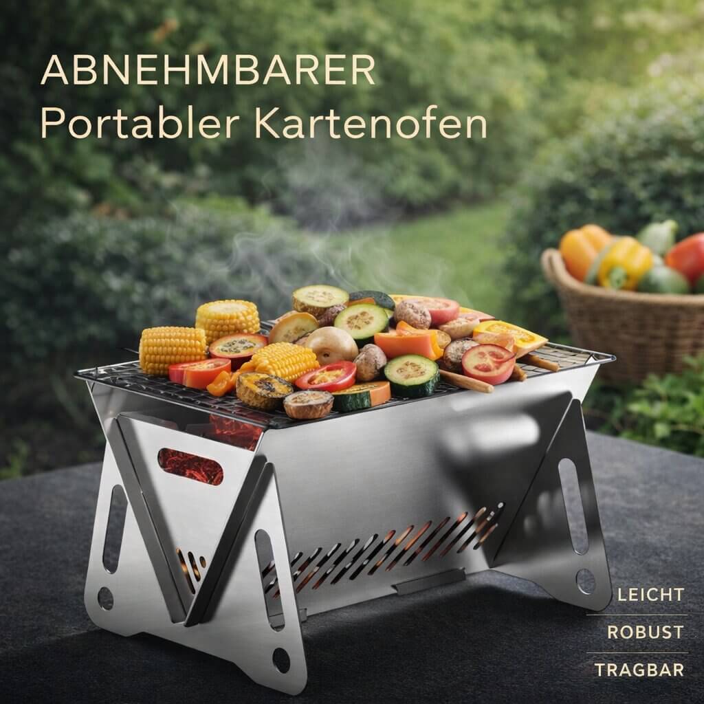Bærbar Kulgrill | Kulgrill til Have, Camping & Udendørs | Grillstål
