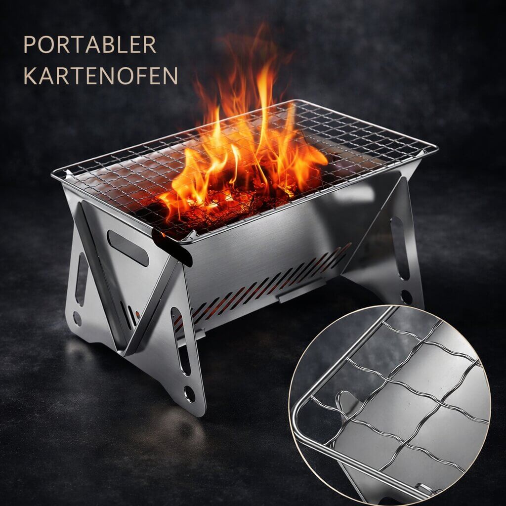 Bærbar Kulgrill | Kulgrill til Have, Camping & Udendørs | Grillstål