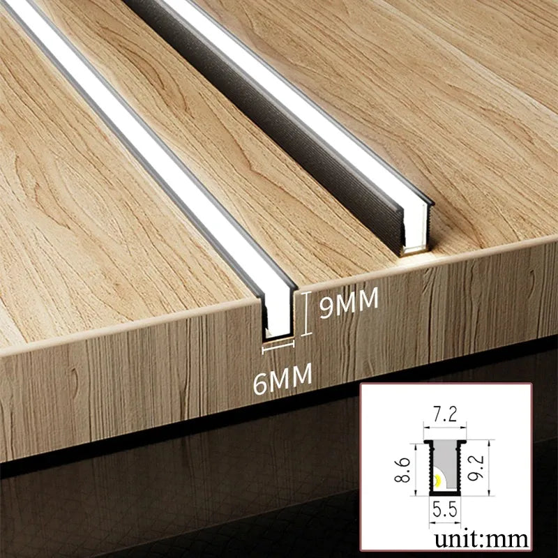 LED Lysliste Under Skab | Ultra Tynd | DC12V, 10W/m | Klippelig & Farvetemperatur Valg