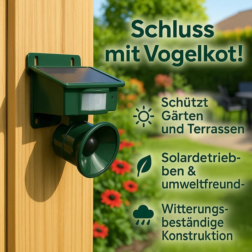 Skydere væk fra balkon & have | Fugleafvisningsenhed | FugleBlock