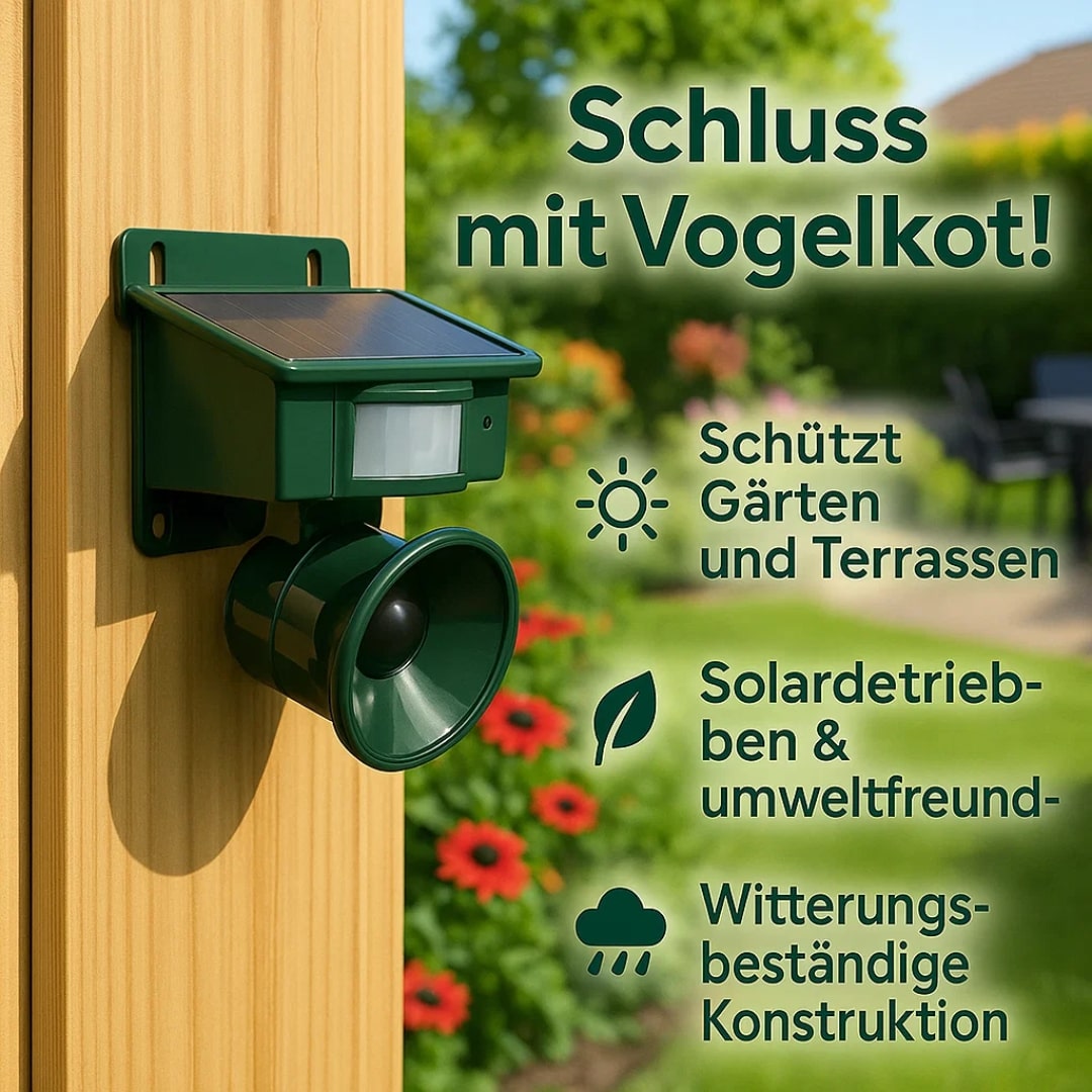 Skydere væk fra balkon & have | Fugleafvisningsenhed | FugleBlock
