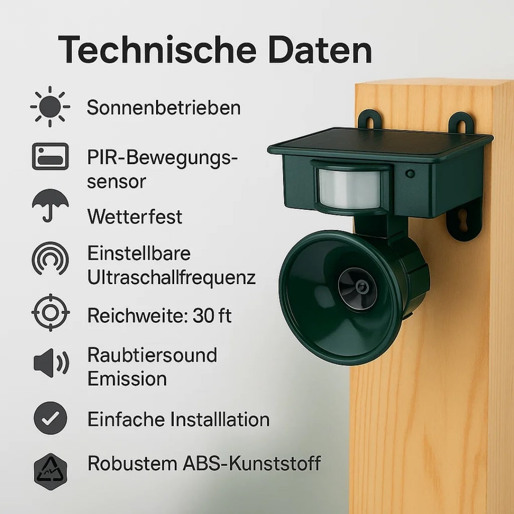 Skydere væk fra balkon & have | Fugleafvisningsenhed | FugleBlock