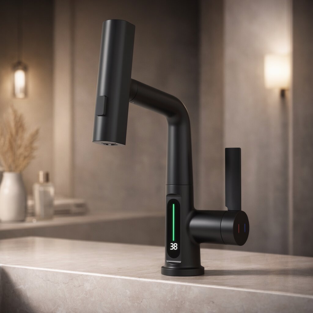 Køkkenarmatur med udtræk | Udtrækkeligt køkkenarmatur med 5 strålemuligheder | FlexiHahn