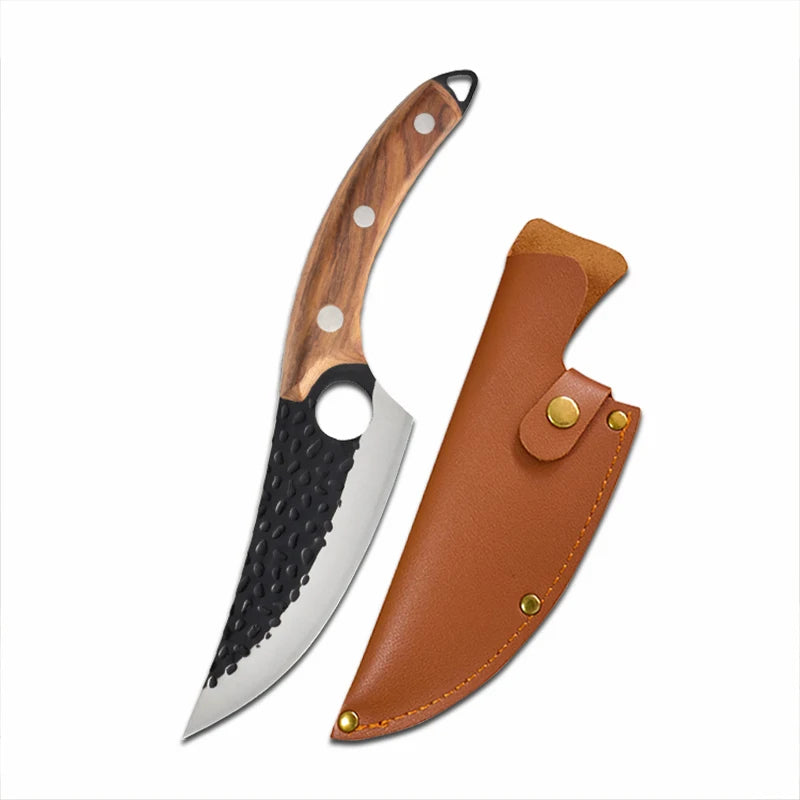 Huusk Kniv Håndlavet Køkkenkniv Med Premium Kontrol Til Hjemmekokke