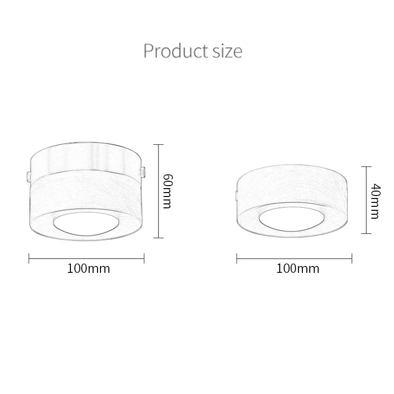 Træ LED Loftlampe med Valnøddefinish og Minimalistisk Rundt Design