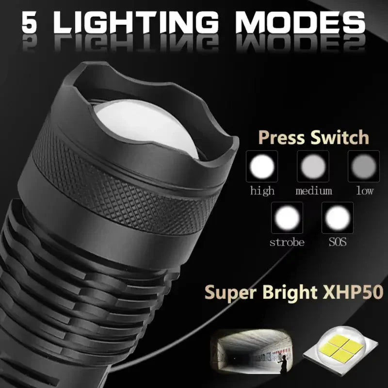 XH-P50 90000 Lumen Lommelygte
