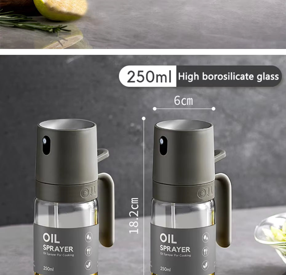 Gourmet Mist 250ml Høj Borosilikatglas Olie Sprayflaske – Perfekt til Sund Madlavning